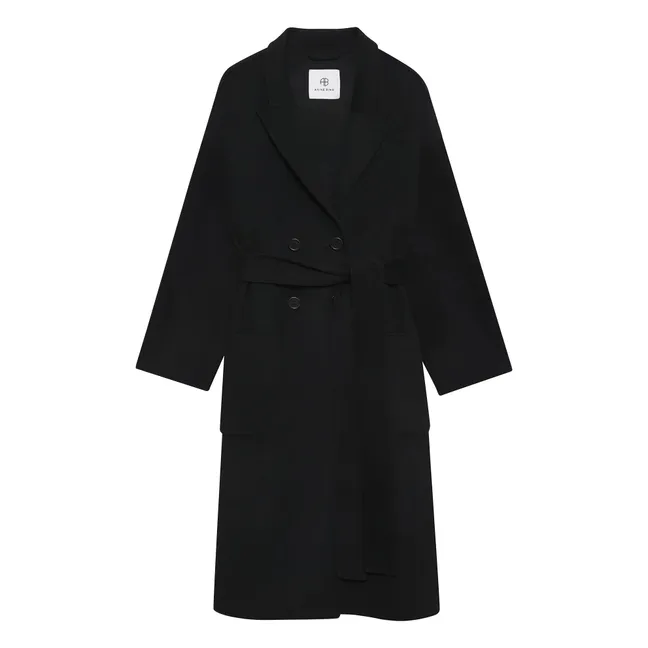 Manteau Dylan Laine et Cachemire | Noir