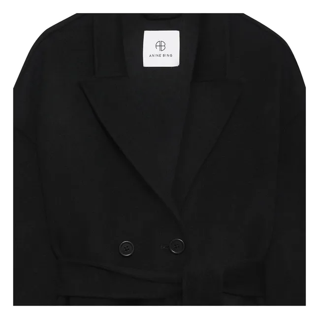 Manteau Dylan Laine et Cachemire | Noir