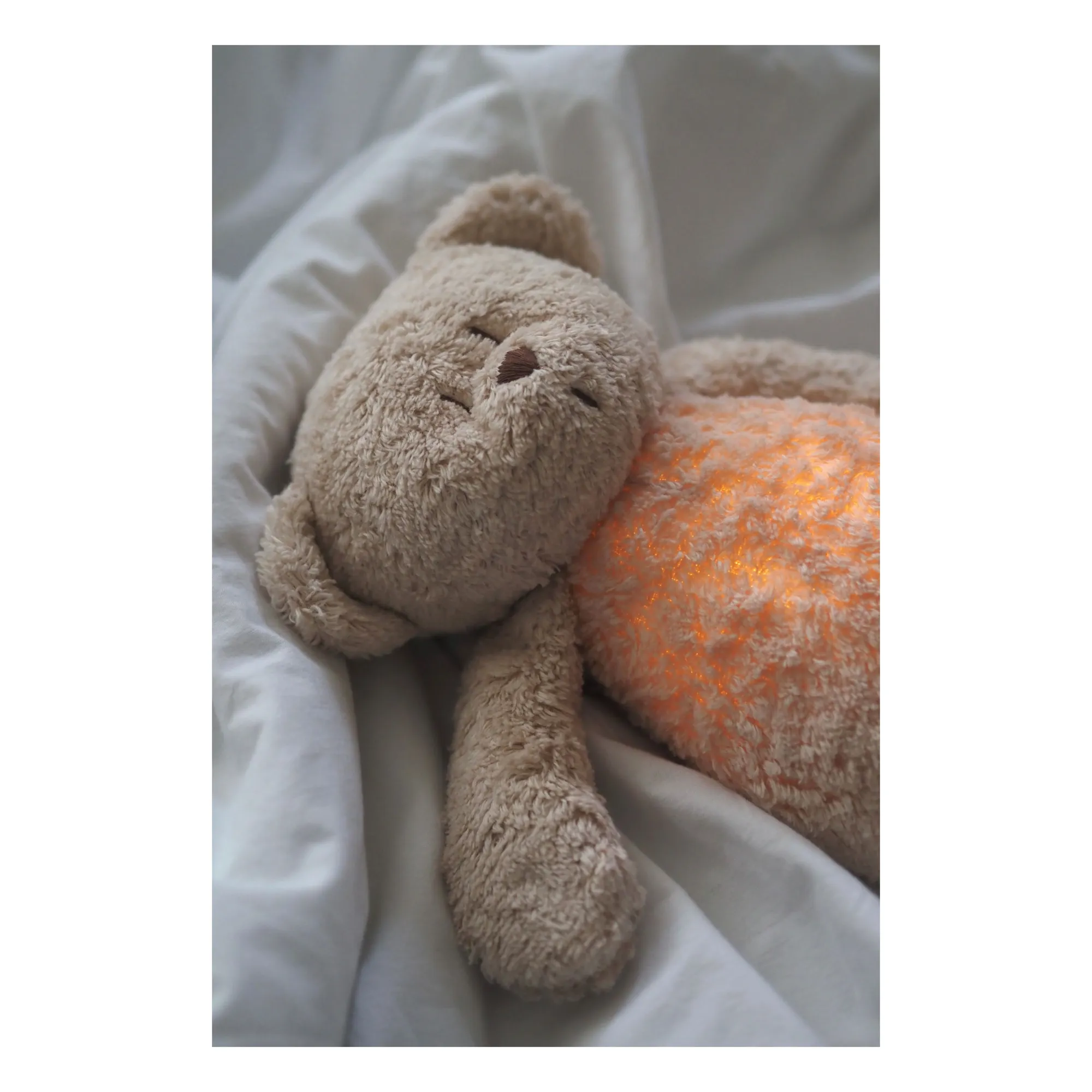 Peluche Ourson veilleuse musicale  | Sable- Image produit n°2