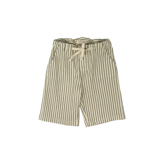 Gestreifte Bermuda-Shorts | Grün