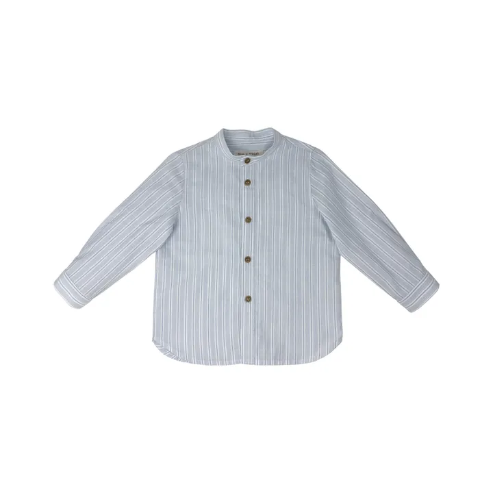 Kurta Manches Longues Rayée | Bleu- Image produit n°0