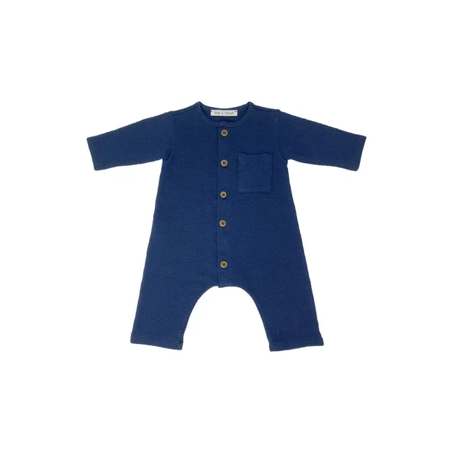 Button-down jumpsuit | Blue