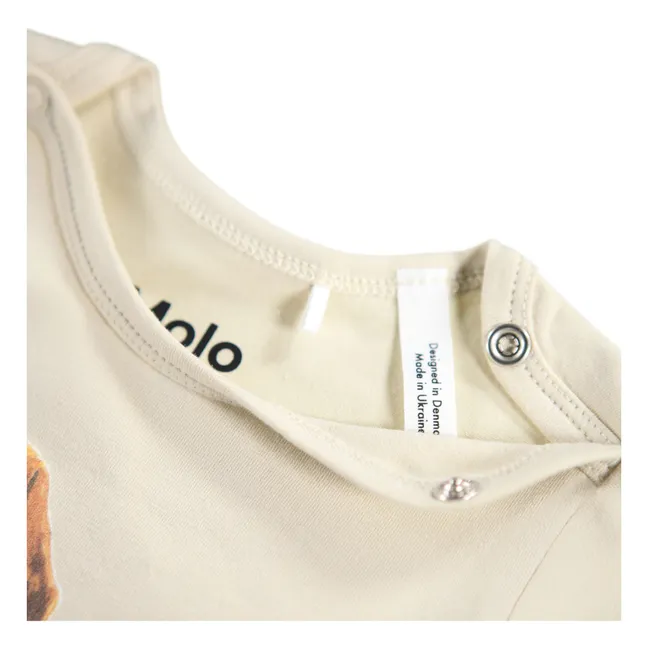 Body de algodón orgánico para perros | Beige