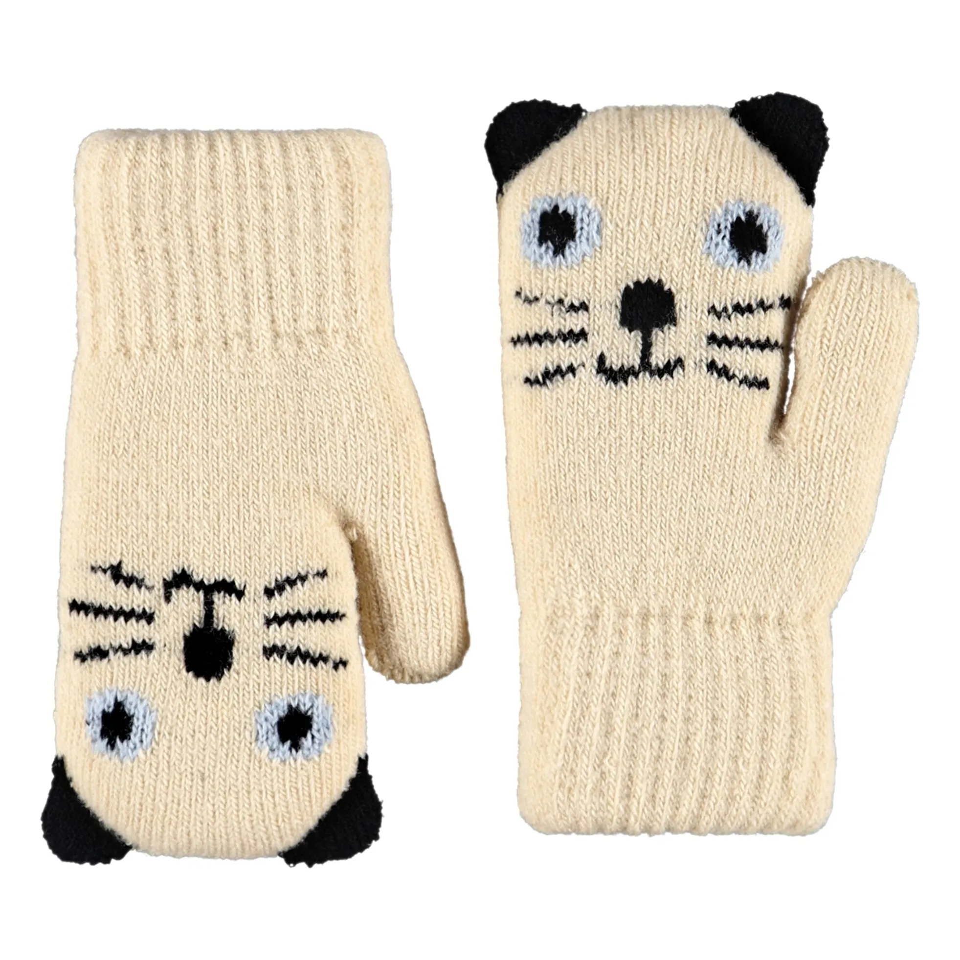 Molo Ecru Kenau Cats Mittens