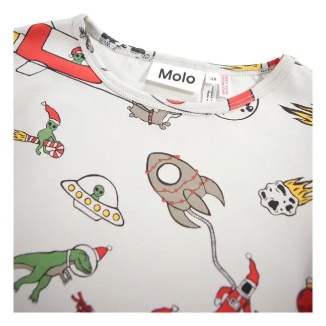 Pyjama Lue Space Coton Bio | Ecru