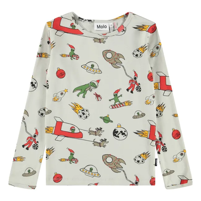 Pyjama Lue Space Coton Bio | Ecru