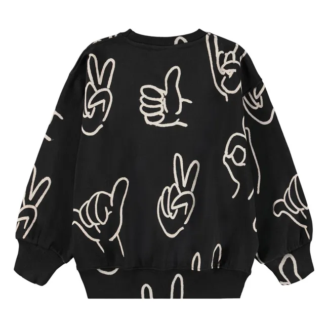 Sweat Monti Hands Coton Bio | Noir