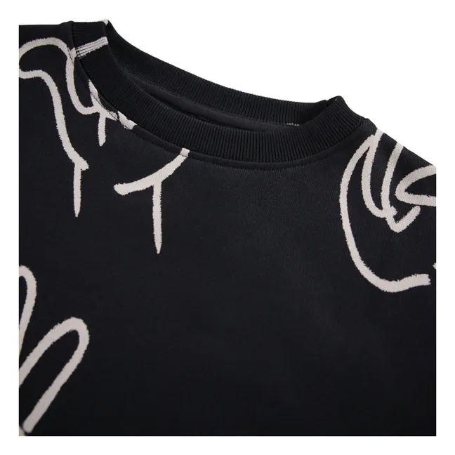 Sudadera de algodón orgánico Monti Hands | Negro