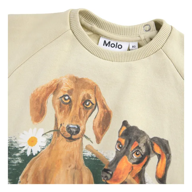 Sudadera Disc de algodón orgánico | Beige