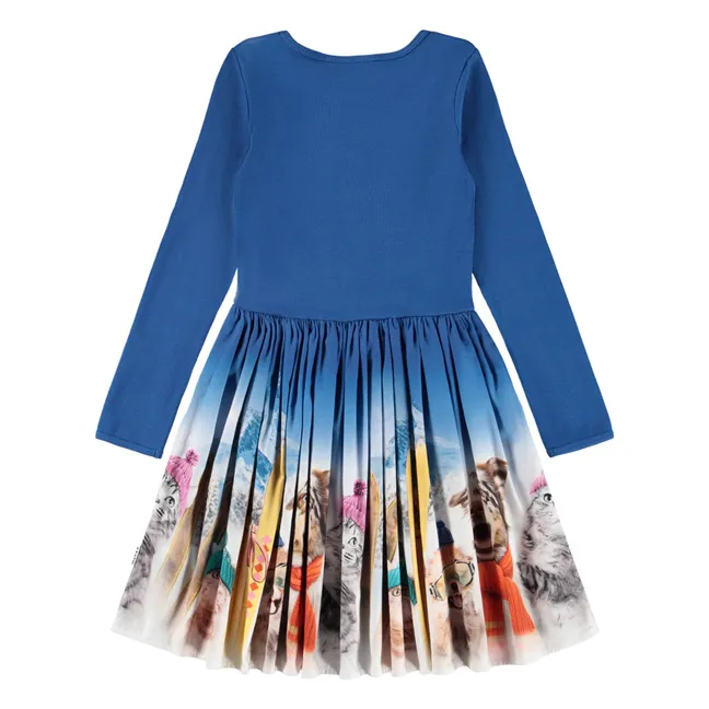 Casie Warm Organic Cotton Dress | Blue