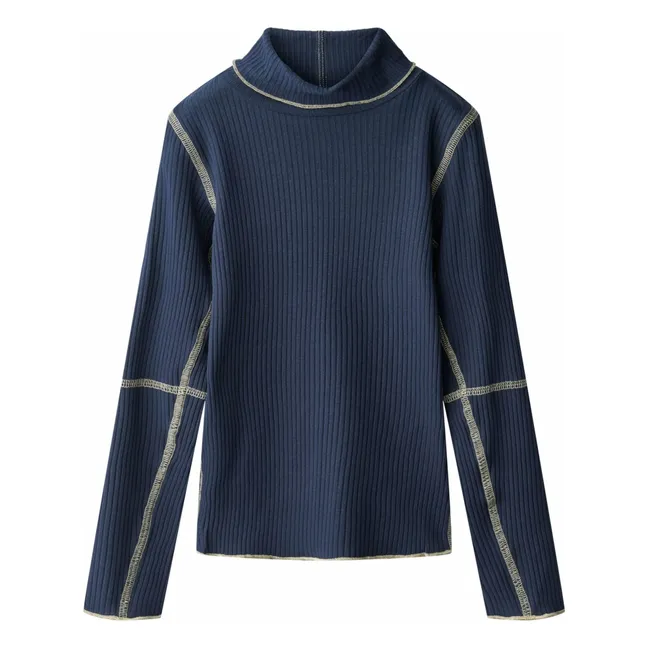 Camiseta de cuello redondo Rennie | Azul Marino