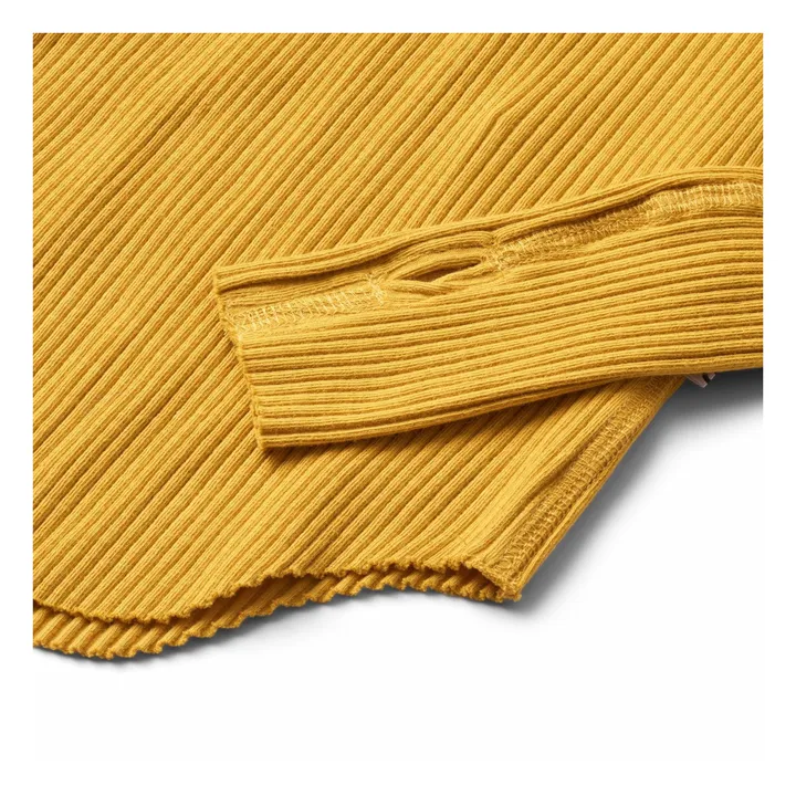 Body de algodón orgánico Rochelle | Amarillo Mostaza- Imagen del producto n°3