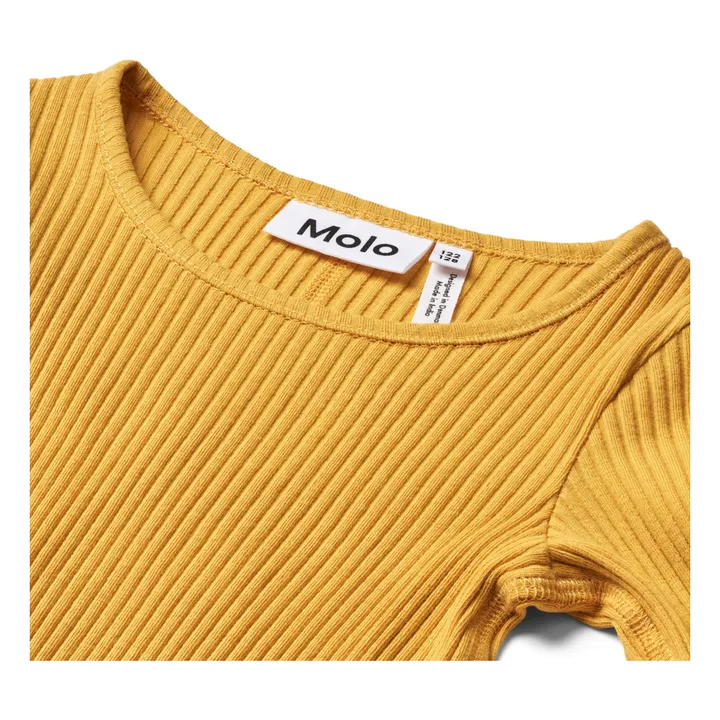 Body de algodón orgánico Rochelle | Amarillo Mostaza- Imagen del producto n°2