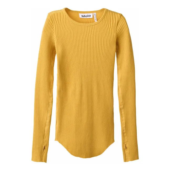 Body de algodón orgánico Rochelle | Amarillo Mostaza