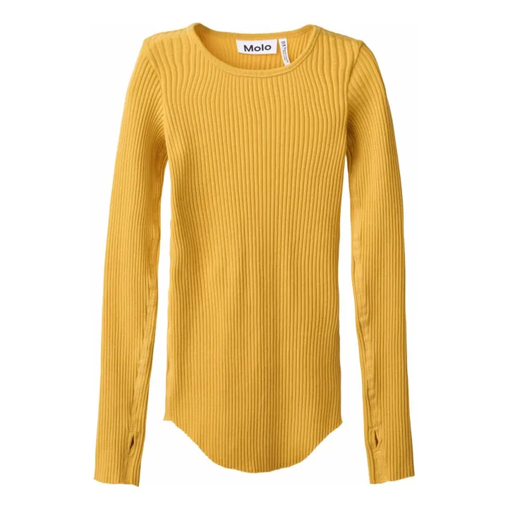 Body de algodón orgánico Rochelle | Amarillo Mostaza- Imagen del producto n°0