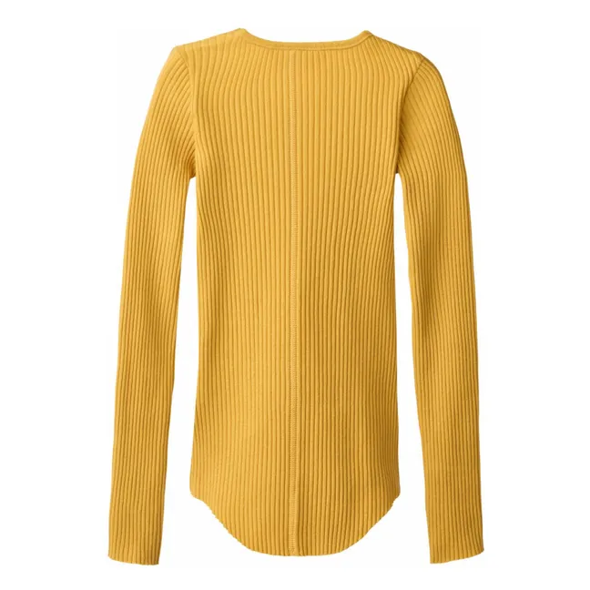 Body de algodón orgánico Rochelle | Amarillo Mostaza