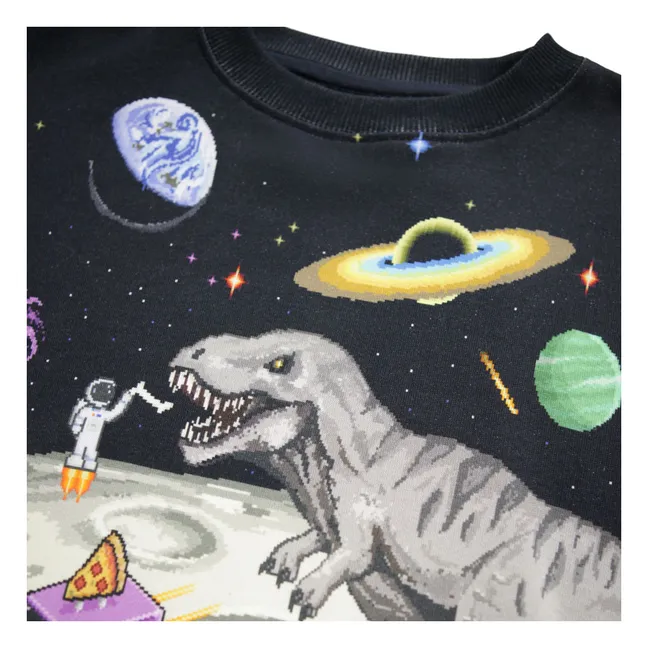 Sweat Mattis Pixel Moon Coton Bio | Noir