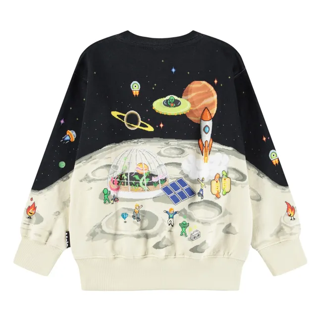 Sweat Mattis Pixel Moon Coton Bio | Noir