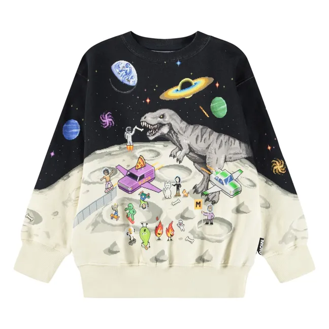 Sweat Mattis Pixel Moon Coton Bio | Noir