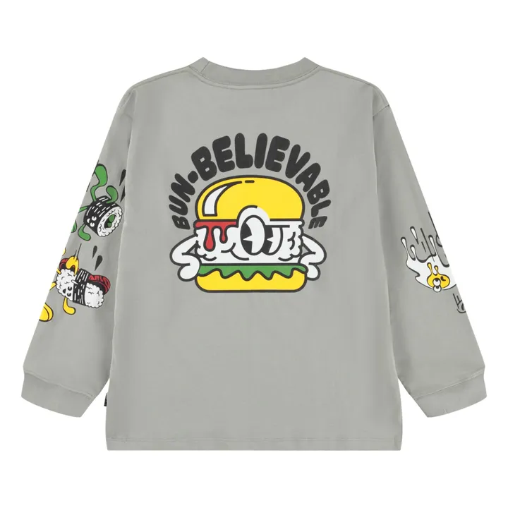 Camiseta Rube Funny Food Algodón orgánico | Gris- Imagen del producto n°2