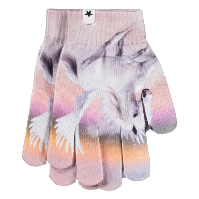 Conjunto de gorro y guantes Kaya | Rosa