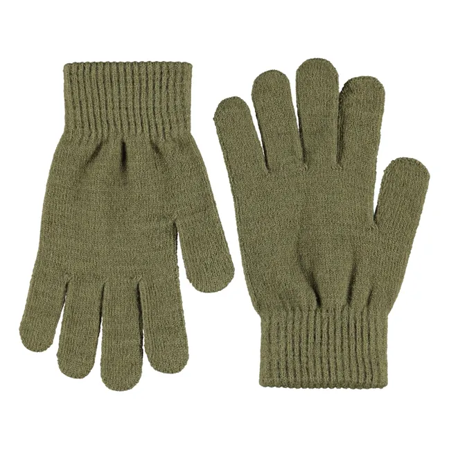 Lot de 2 Paires de Gants Kiddy | Vert kaki