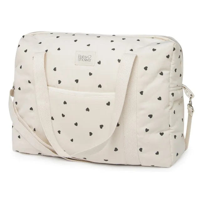 Sac à langer Camila Cœurs | Blanc