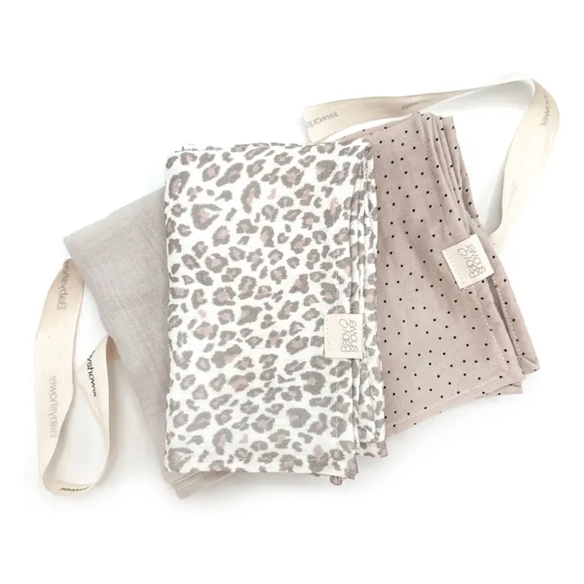 Pañales de leopardo - Lote de 3 | Crudo