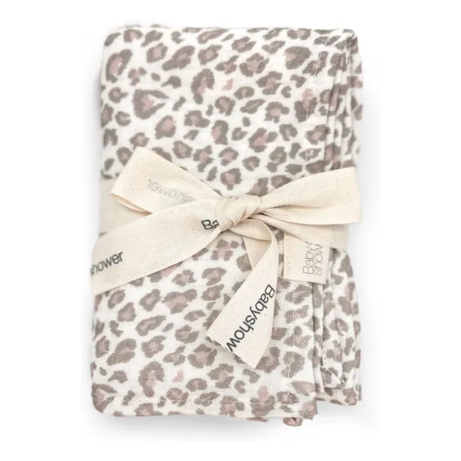 Leopard Nappies - Set of 3 | Ecru