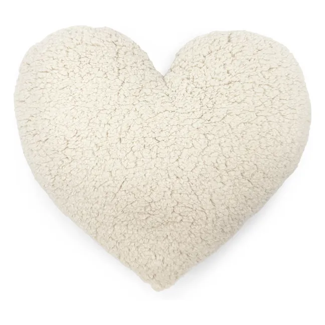 Heart cushion | Ecru