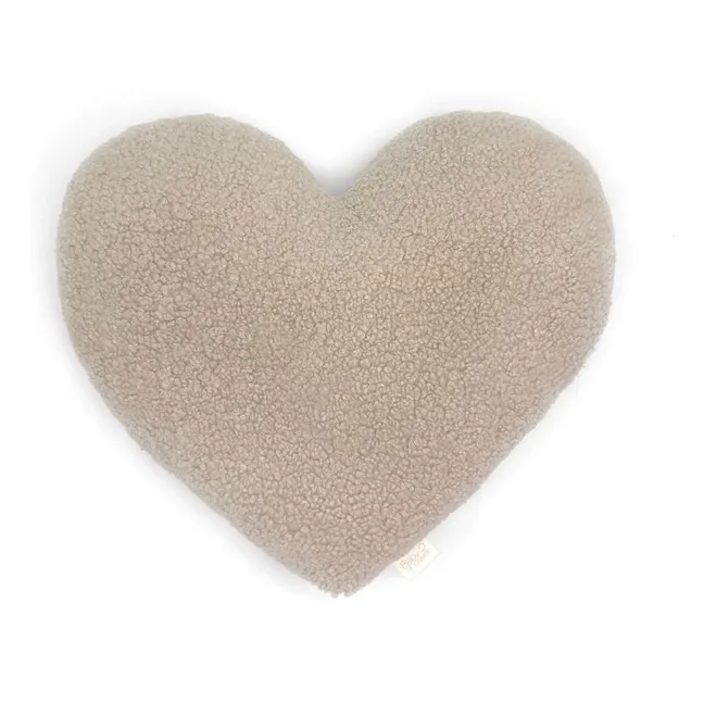 Heart cushion | Light brown