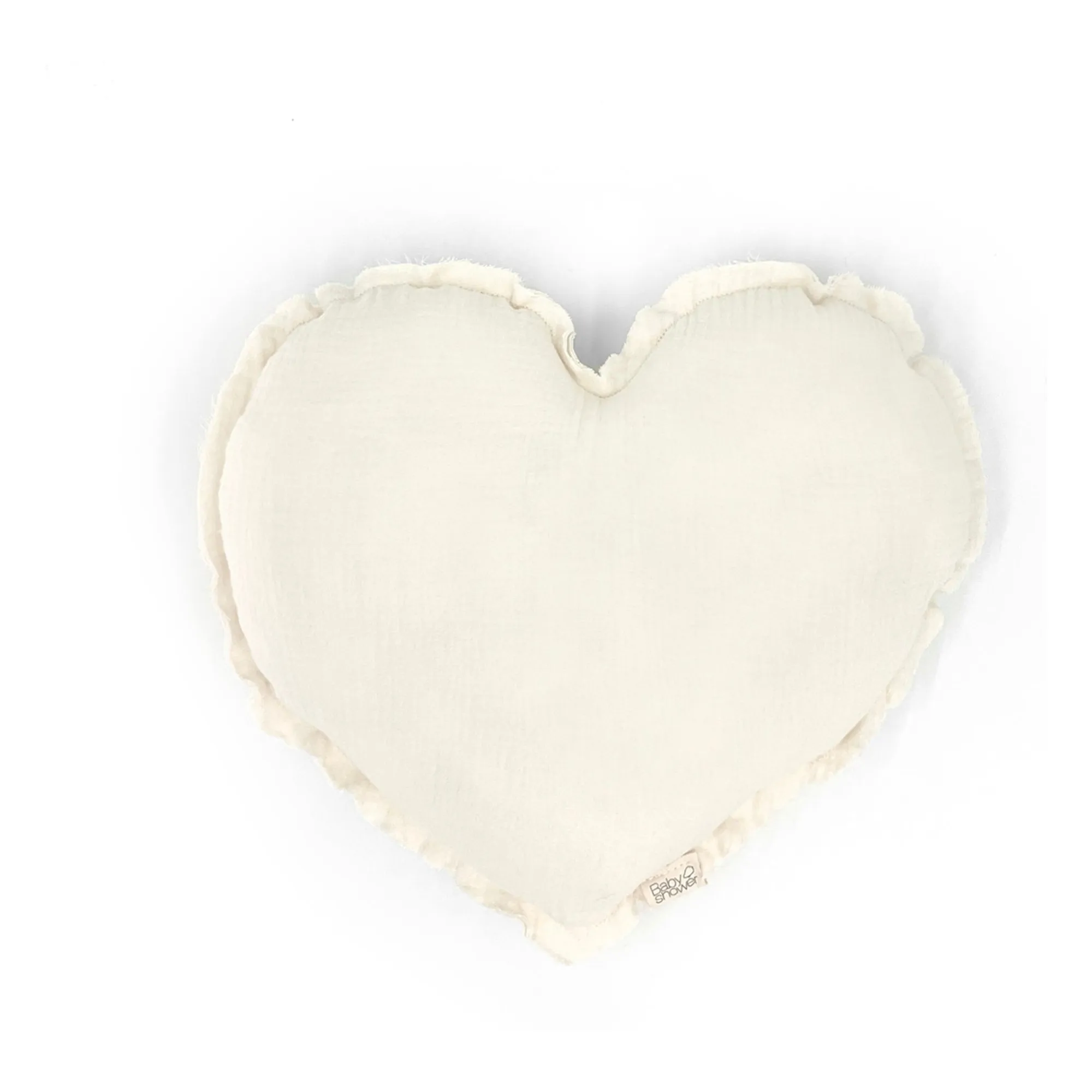 Babyshower Ivory Heart Cushion