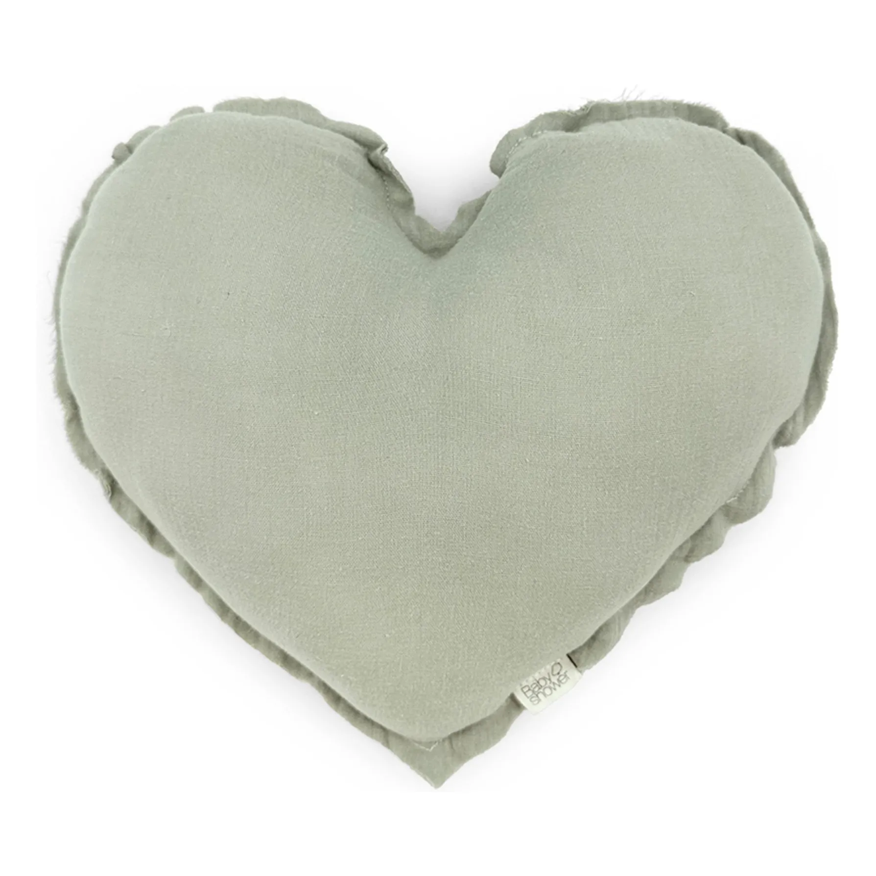 Babyshower Sage Heart Cushion