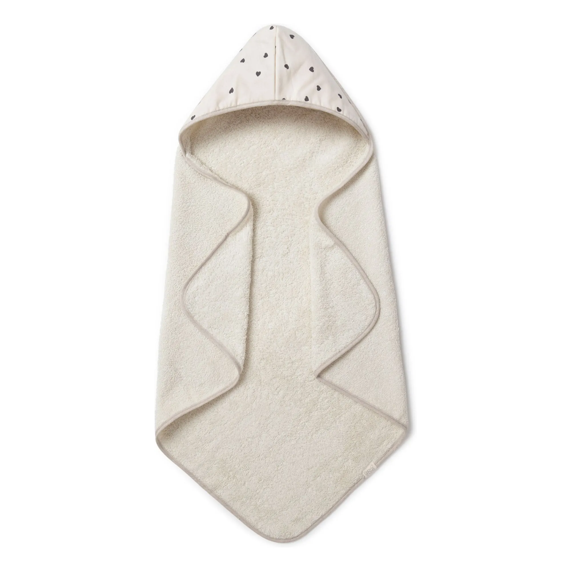 Babyshower White Cœurs Bath Cape