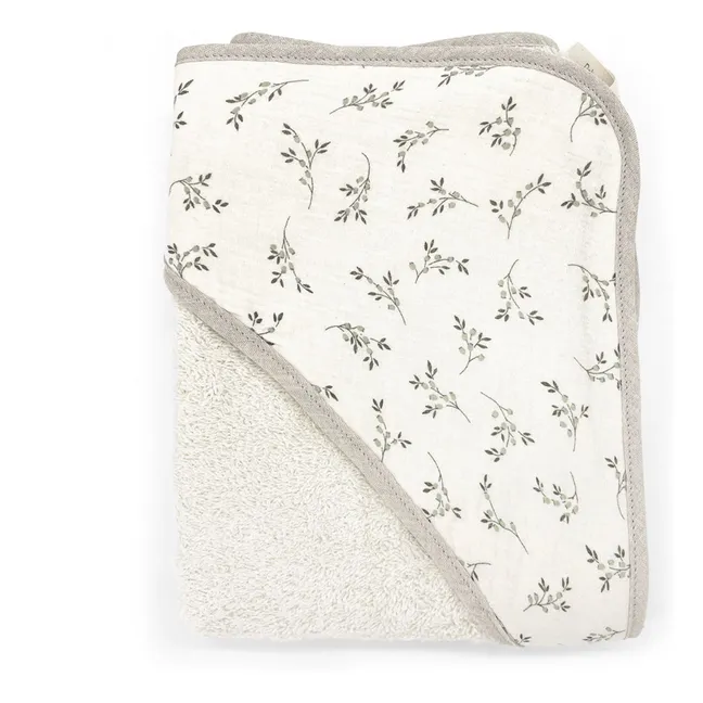 Cape de bain Olive | Ecru