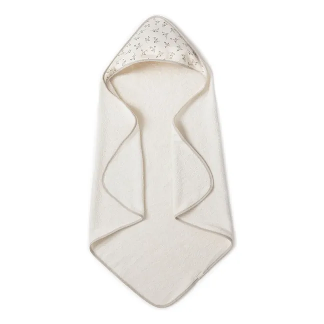 Olive bath cape | Ecru