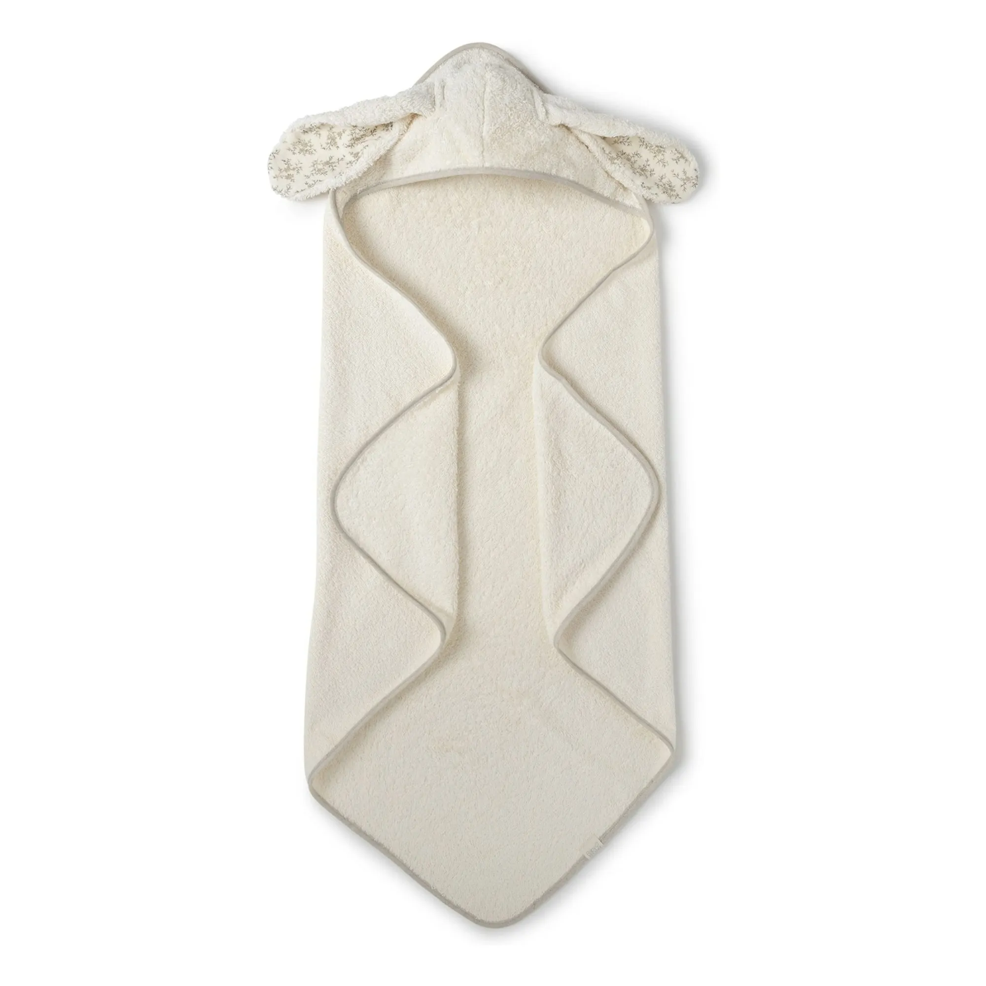Babyshower Bunny Miley bath cape, Ecru