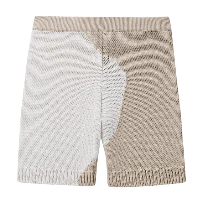Two-tone shorts | Ecru