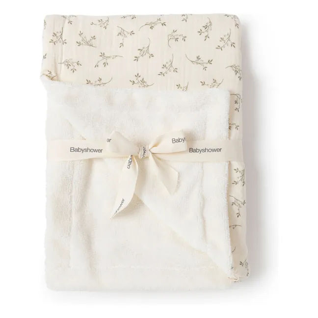 Olive mid-season blanket | Ecru
