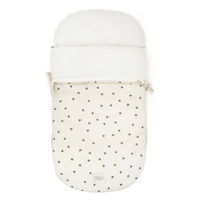 Nid d'ange Comfort Cœurs | Blanc