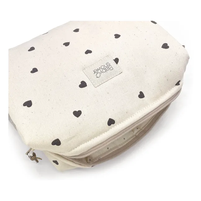 Trousse de toilette Camila Cœurs | Blanc