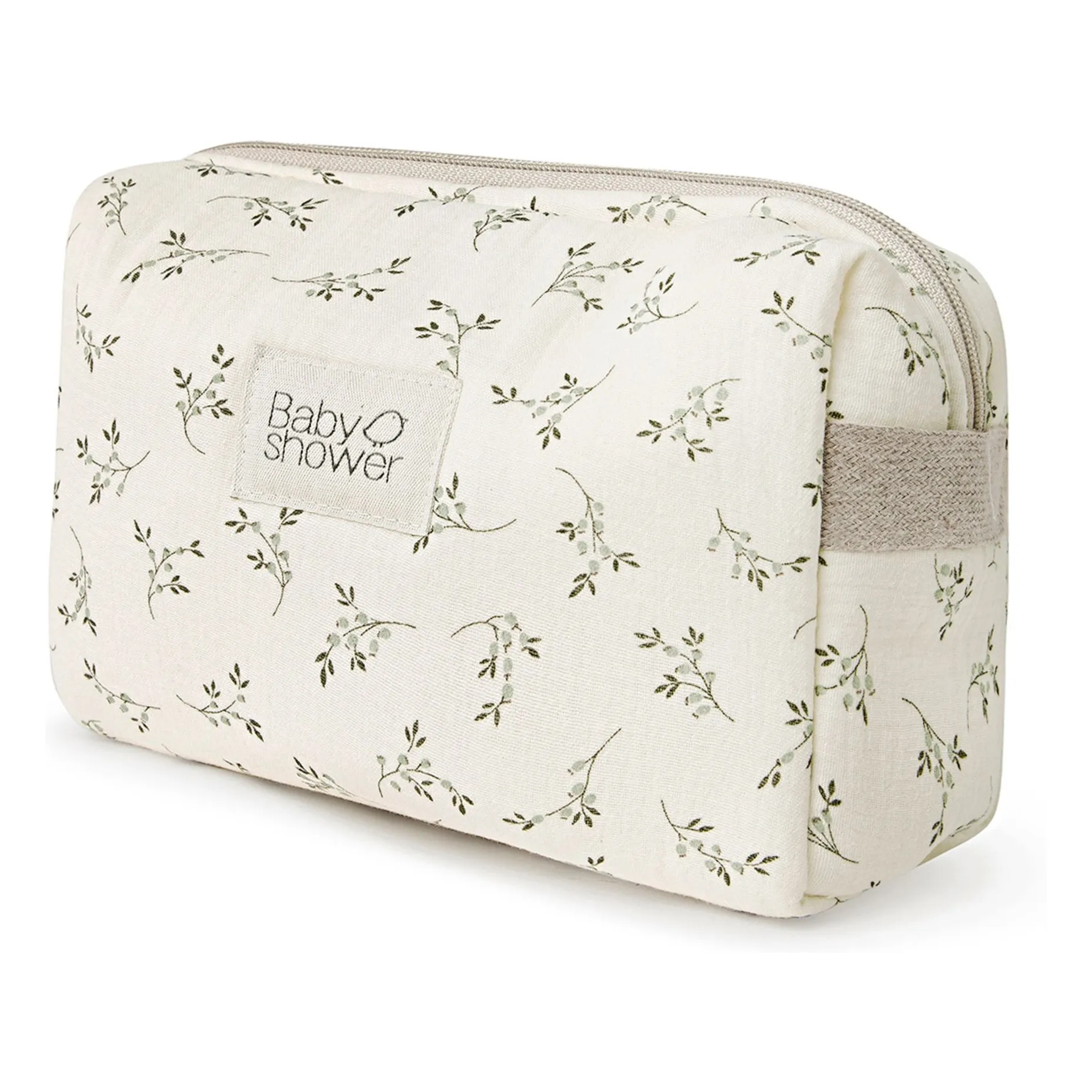 Babyshower Ecru Camila Olive Toiletry Bag