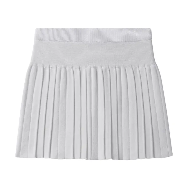 Falda plisada Algodón orgánico | Blanco