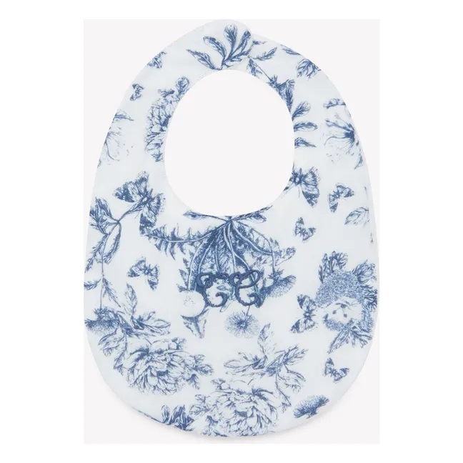 Bavoir Toile de Jouy | Bleu marine