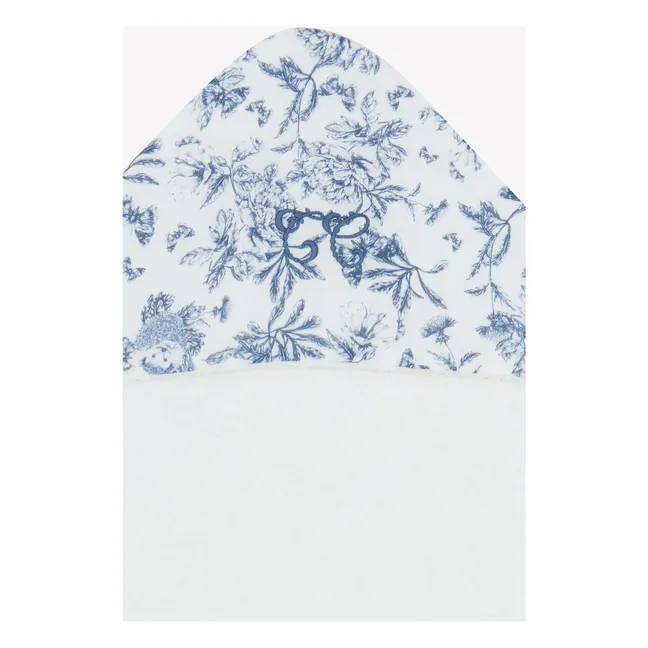 Cape de bain Toile de Jouy | Bleu marine