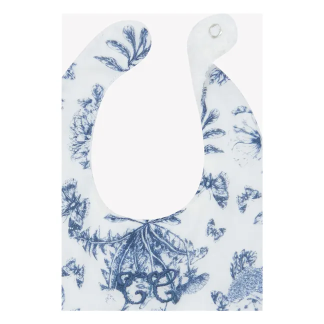 Bavoir Toile de Jouy | Bleu marine