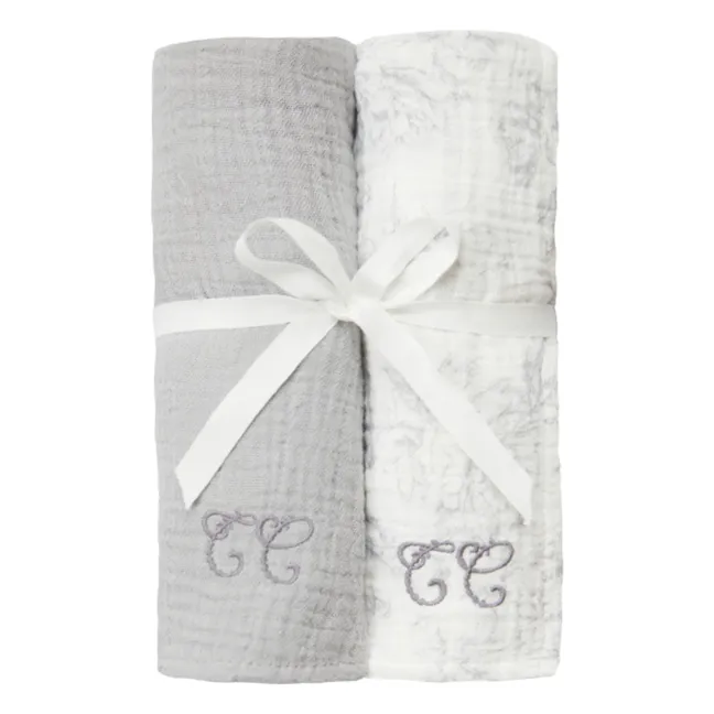 Langes Toile de Jouy - Set de 2 | Gris