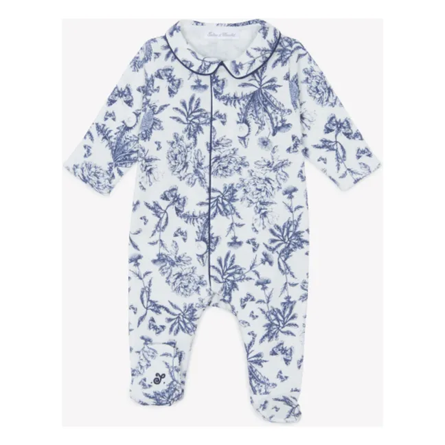 Dors-bien Toile de Jouy | Bleu marine