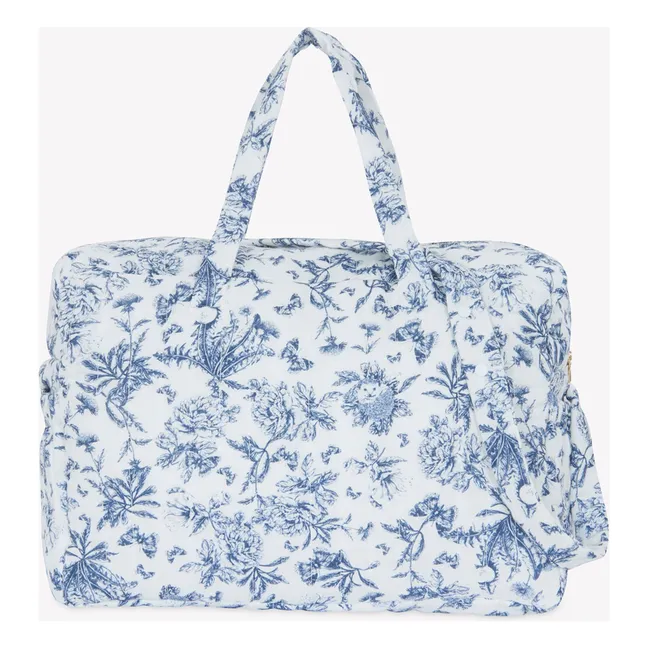 Sac et matelas à langer Toile de Jouy | Bleu marine