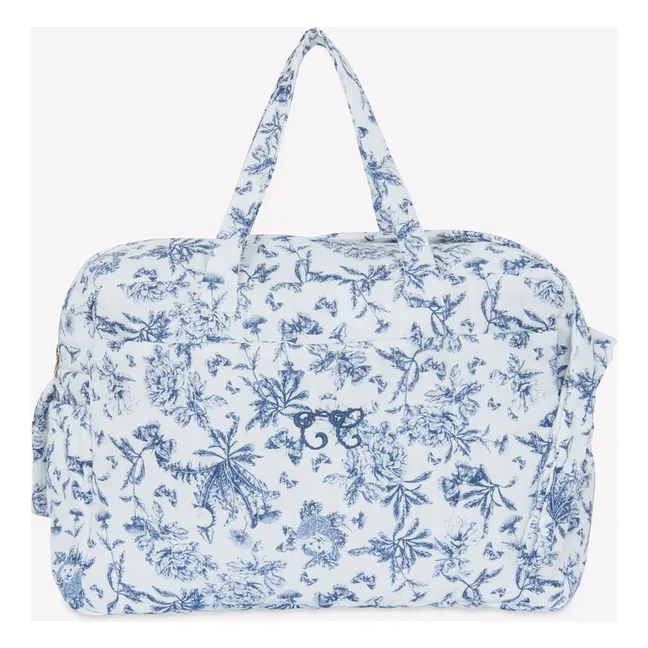 Sac et matelas à langer Toile de Jouy | Bleu marine
